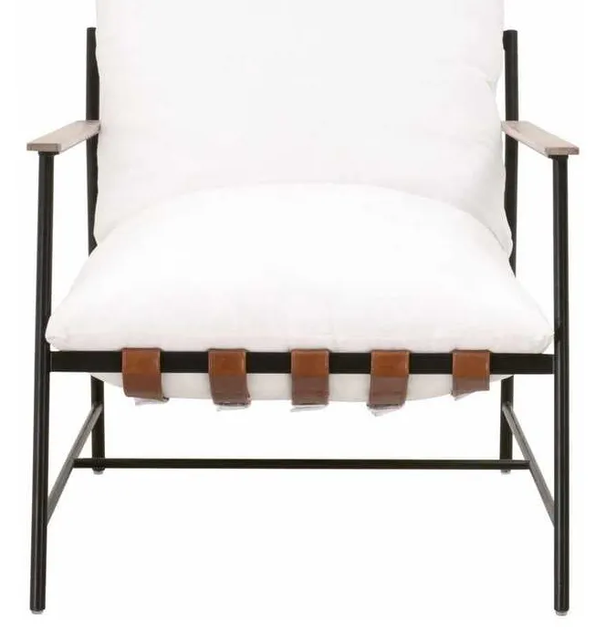 Essentials for Living 6659.LPPRL/NG Brando Club Chair in LiveSmart Peyton Pearl Chestnut Top Grain Leather Natural Gray Oak Black Iron Essentials for Living 6659.LPPRL/NG Brando Club Chair in LiveSmart Peyton Pearl Chestnut Top Grain Leather Natural Gray Oak Black Iron