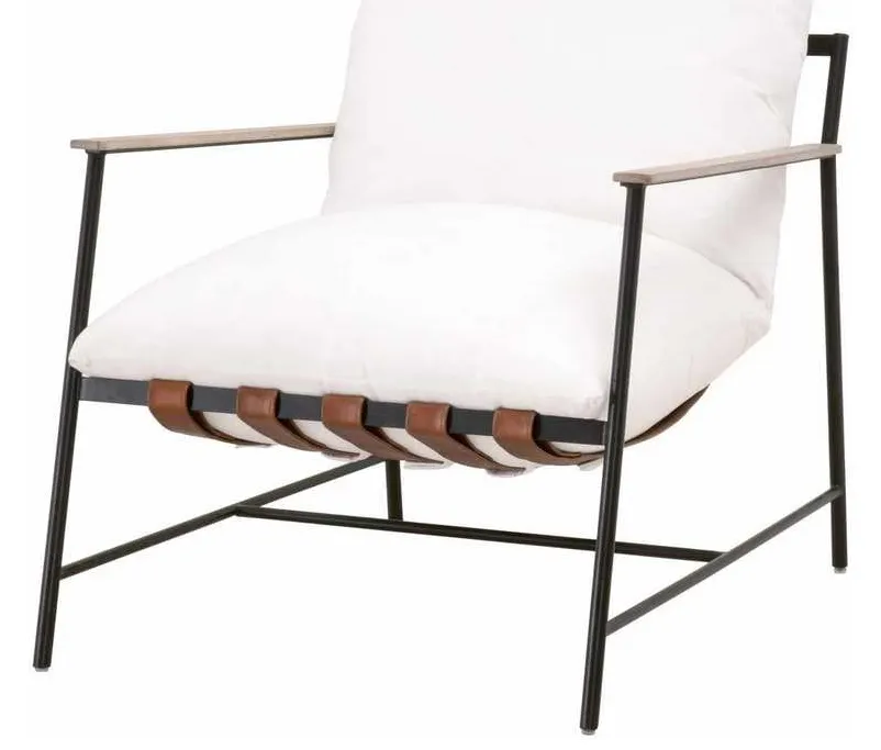 Essentials for Living 6659.LPPRL/NG Brando Club Chair in LiveSmart Peyton Pearl Chestnut Top Grain Leather Natural Gray Oak Black Iron Essentials for Living 6659.LPPRL/NG Brando Club Chair in LiveSmart Peyton Pearl Chestnut Top Grain Leather Natural Gray Oak Black Iron
