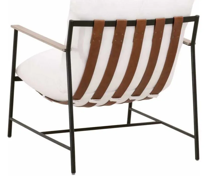 Essentials for Living 6659.LPPRL/NG Brando Club Chair in LiveSmart Peyton Pearl Chestnut Top Grain Leather Natural Gray Oak Black Iron Essentials for Living 6659.LPPRL/NG Brando Club Chair in LiveSmart Peyton Pearl Chestnut Top Grain Leather Natural Gray Oak Black Iron