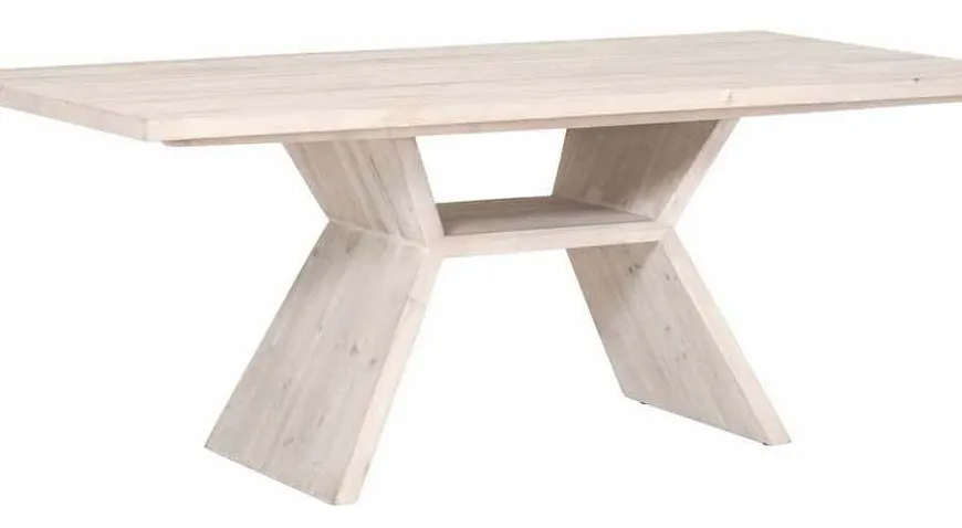 Essentials For Living 8014.WW-PNE Bridge Dining Table in White Wash Pine Essentials For Living 8014.WW-PNE Bridge Dining Table in White Wash Pine