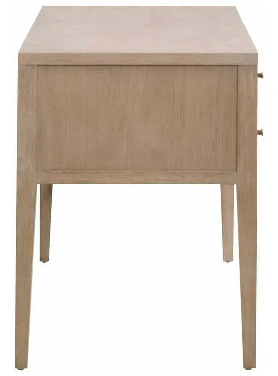 Essentials For Living 8090.SGRY-OAK/CN Cane Desk in Smoke Gray Oak Smoke Gray Cane Essentials For Living 8090.SGRY-OAK/CN Cane Desk in Smoke Gray Oak Smoke Gray Cane