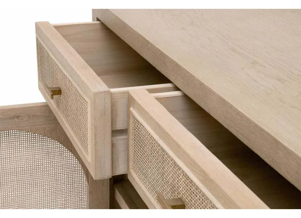 Essentials For Living 8089.SGRY-OAK/CN Cane Media Cabinet in Smoke Gray Oak Smoke Gray Cane Essentials For Living 8089.SGRY-OAK/CN Cane Media Cabinet in Smoke Gray Oak Smoke Gray Cane