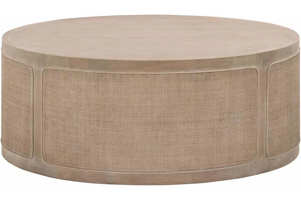 Essentials for Living 8091.SGRY-OAK/CN Cane Coffee Table in Smoke Gray Oak Smoke Gray Cane Essentials for Living 8091.SGRY-OAK/CN Cane Coffee Table in Smoke Gray Oak Smoke Gray Cane