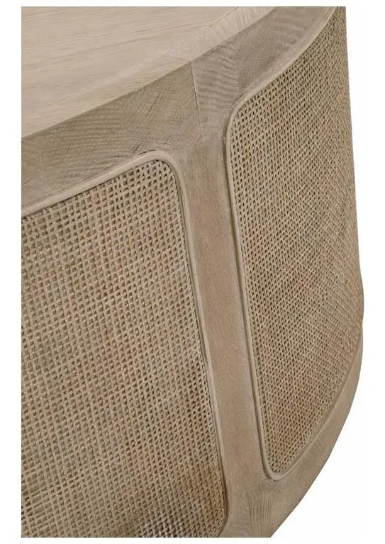 Essentials for Living 8091.SGRY-OAK/CN Cane Coffee Table in Smoke Gray Oak Smoke Gray Cane Essentials for Living 8091.SGRY-OAK/CN Cane Coffee Table in Smoke Gray Oak Smoke Gray Cane
