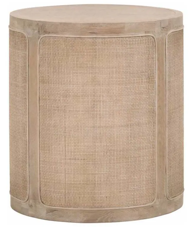 Essentials for Living 8092.SGRY-OAK/CN Cane End Table in Smoke Gray Oak Smoke Gray Cane Essentials for Living 8092.SGRY-OAK/CN Cane End Table in Smoke Gray Oak Smoke Gray Cane