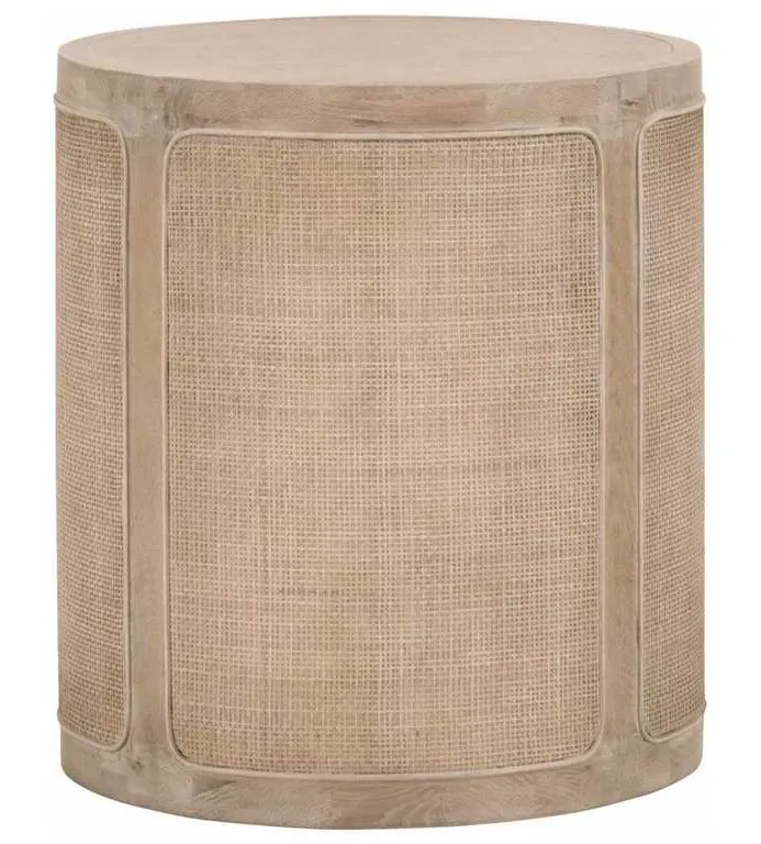 Essentials for Living 8092.SGRY-OAK/CN Cane End Table in Smoke Gray Oak Smoke Gray Cane Essentials for Living 8092.SGRY-OAK/CN Cane End Table in Smoke Gray Oak Smoke Gray Cane