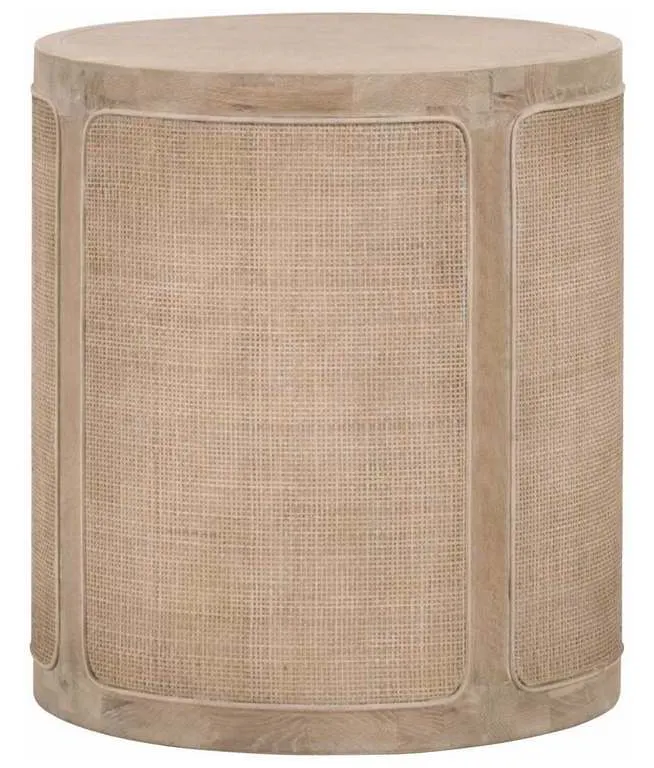 Essentials for Living 8092.SGRY-OAK/CN Cane End Table in Smoke Gray Oak Smoke Gray Cane Essentials for Living 8092.SGRY-OAK/CN Cane End Table in Smoke Gray Oak Smoke Gray Cane