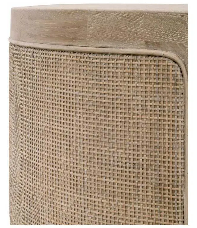 Essentials for Living 8092.SGRY-OAK/CN Cane End Table in Smoke Gray Oak Smoke Gray Cane Essentials for Living 8092.SGRY-OAK/CN Cane End Table in Smoke Gray Oak Smoke Gray Cane
