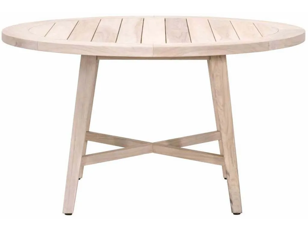Essentials for Living 6825-RD.GT  Carmel Outdoor 54 Inch Round Dining Table in Gray Teak