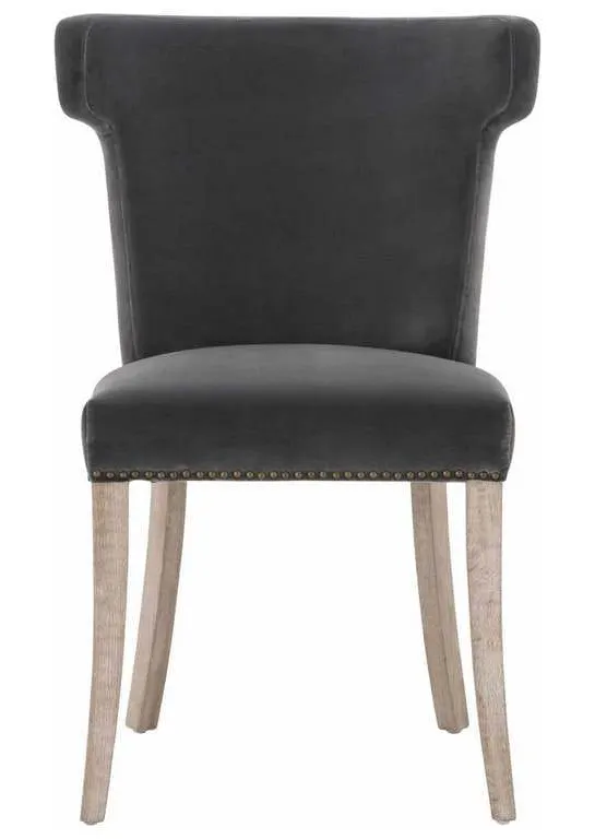 Essentials For Living 7094.DDOV-GLD/NG Celina Dining Chair in Dark Dove Velvet Natural Gray Oak Essentials For Living 7094.DDOV-GLD/NG Celina Dining Chair in Dark Dove Velvet Natural Gray Oak