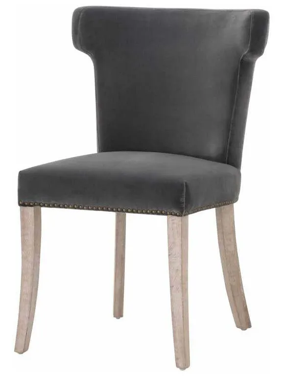 Essentials For Living 7094.DDOV-GLD/NG Celina Dining Chair in Dark Dove Velvet Natural Gray Oak Essentials For Living 7094.DDOV-GLD/NG Celina Dining Chair in Dark Dove Velvet Natural Gray Oak