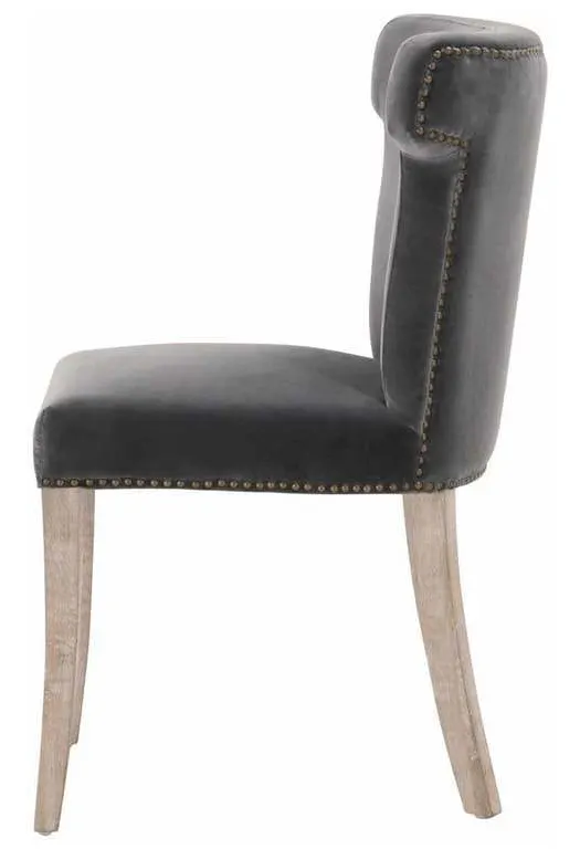Essentials For Living 7094.DDOV-GLD/NG Celina Dining Chair in Dark Dove Velvet Natural Gray Oak Essentials For Living 7094.DDOV-GLD/NG Celina Dining Chair in Dark Dove Velvet Natural Gray Oak