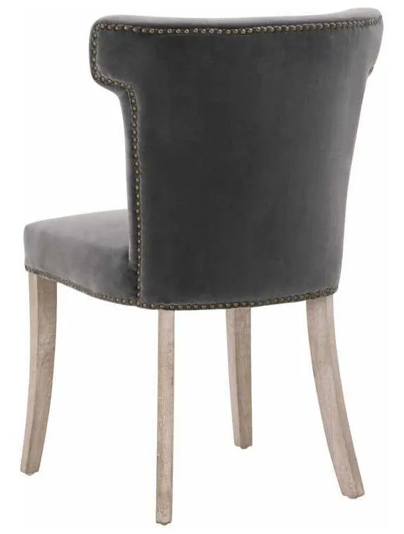 Essentials For Living 7094.DDOV-GLD/NG Celina Dining Chair in Dark Dove Velvet Natural Gray Oak Essentials For Living 7094.DDOV-GLD/NG Celina Dining Chair in Dark Dove Velvet Natural Gray Oak