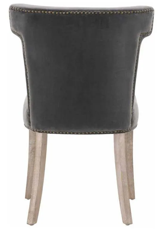 Essentials For Living 7094.DDOV-GLD/NG Celina Dining Chair in Dark Dove Velvet Natural Gray Oak Essentials For Living 7094.DDOV-GLD/NG Celina Dining Chair in Dark Dove Velvet Natural Gray Oak