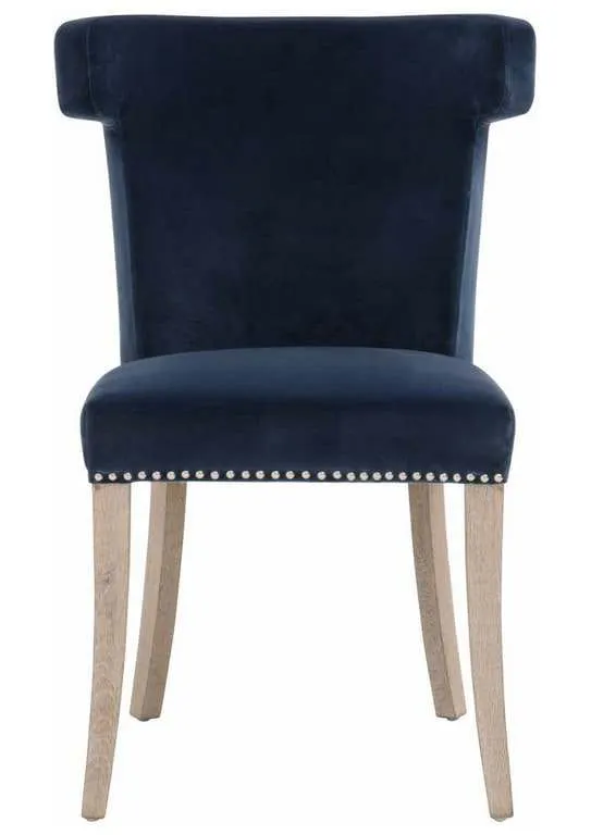 Essentials For Living 7094.DEN-BSL/NG Celina Dining Chair in Denim Velvet Natural Gray Oak Essentials For Living 7094.DEN-BSL/NG Celina Dining Chair in Denim Velvet Natural Gray Oak