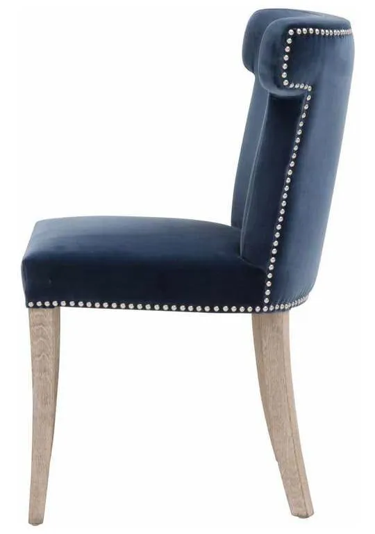 Essentials For Living 7094.DEN-BSL/NG Celina Dining Chair in Denim Velvet Natural Gray Oak Essentials For Living 7094.DEN-BSL/NG Celina Dining Chair in Denim Velvet Natural Gray Oak
