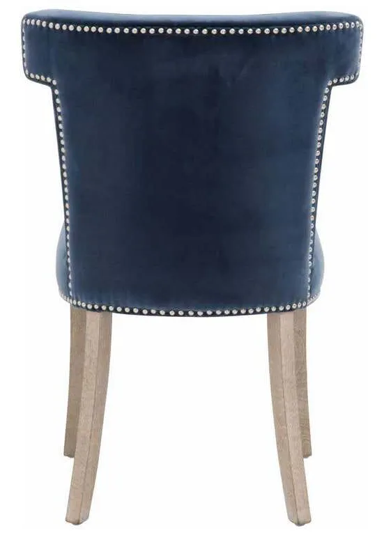 Essentials For Living 7094.DEN-BSL/NG Celina Dining Chair in Denim Velvet Natural Gray Oak Essentials For Living 7094.DEN-BSL/NG Celina Dining Chair in Denim Velvet Natural Gray Oak