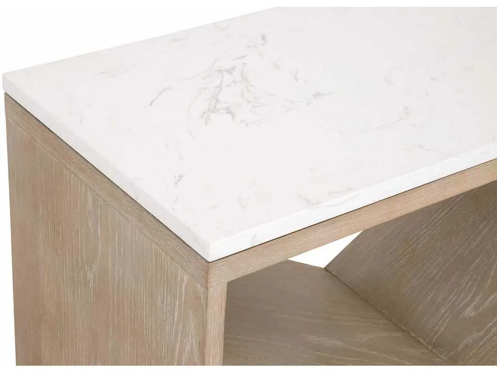 Essentials for Living 8080.SGRY-OAK/WHTQ Cellar Console Table in Smoke Gray Oak White Quartz Essentials for Living 8080.SGRY-OAK/WHTQ Cellar Console Table in Smoke Gray Oak White Quartz
