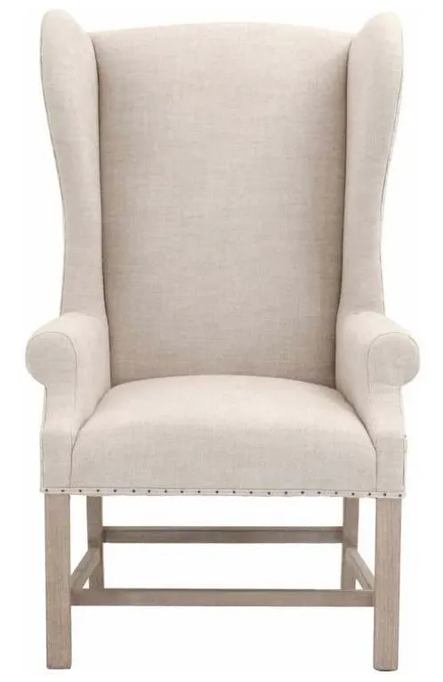 Essentials for Living 6417UP.BIS-BT/NG Chateau Arm Chair in Performance Bisque French Linen Natural Gray Ash Essentials for Living 6417UP.BIS-BT/NG Chateau Arm Chair in Performance Bisque French Linen Natural Gray Ash