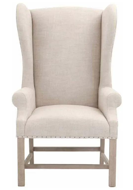 Essentials for Living 6417UP.BIS-BT/NG Chateau Arm Chair in Performance Bisque French Linen Natural Gray Ash Essentials for Living 6417UP.BIS-BT/NG Chateau Arm Chair in Performance Bisque French Linen Natural Gray Ash