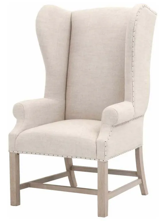 Essentials for Living 6417UP.BIS-BT/NG Chateau Arm Chair in Performance Bisque French Linen Natural Gray Ash Essentials for Living 6417UP.BIS-BT/NG Chateau Arm Chair in Performance Bisque French Linen Natural Gray Ash