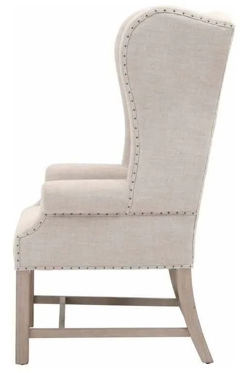 Essentials for Living 6417UP.BIS-BT/NG Chateau Arm Chair in Performance Bisque French Linen Natural Gray Ash Essentials for Living 6417UP.BIS-BT/NG Chateau Arm Chair in Performance Bisque French Linen Natural Gray Ash