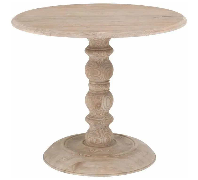 Essentials for Living 8043.SGRY-PNE Chelsea 36 inch Round Dining Table in Smoke Gray Pine Essentials for Living 8043.SGRY-PNE Chelsea 36 inch Round Dining Table in Smoke Gray Pine