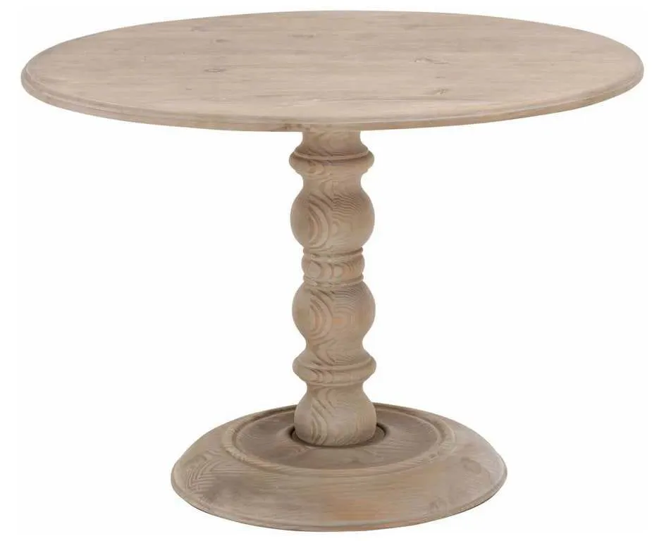 Essentials For Living 8043-L.SGRY-PNE Chelsea 42 Inch Round Dining Table in Smoke Gray Pine Essentials For Living 8043-L.SGRY-PNE Chelsea 42 Inch Round Dining Table in Smoke Gray Pine