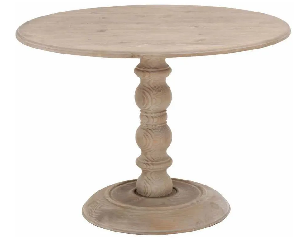 Essentials For Living 8043-L.SGRY-PNE Chelsea 42 Inch Round Dining Table in Smoke Gray Pine Essentials For Living 8043-L.SGRY-PNE Chelsea 42 Inch Round Dining Table in Smoke Gray Pine