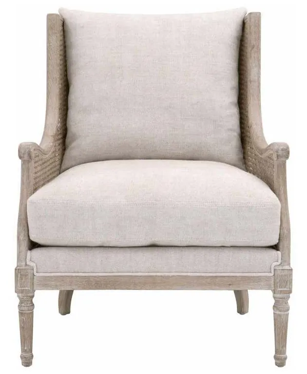 Essentials for Living 8213.BISQ/NGB Churchill Club Chair in Bisque Natural Gray Birch Cane Essentials for Living 8213.BISQ/NGB Churchill Club Chair in Bisque Natural Gray Birch Cane