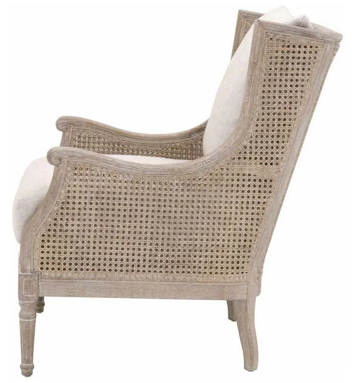 Essentials for Living 8213.BISQ/NGB Churchill Club Chair in Bisque Natural Gray Birch Cane Essentials for Living 8213.BISQ/NGB Churchill Club Chair in Bisque Natural Gray Birch Cane