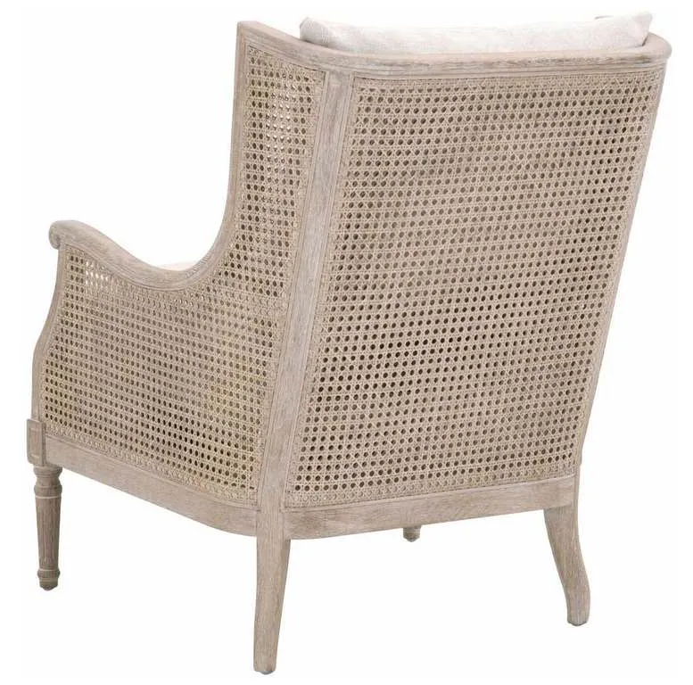 Essentials for Living 8213.BISQ/NGB Churchill Club Chair in Bisque Natural Gray Birch Cane Essentials for Living 8213.BISQ/NGB Churchill Club Chair in Bisque Natural Gray Birch Cane