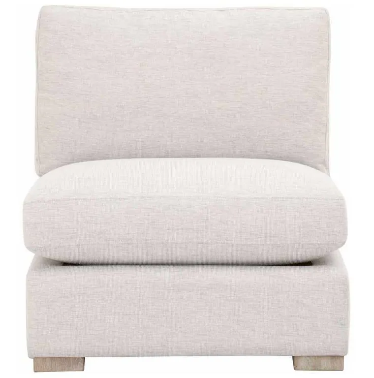 Essentials for Living 6620-1S.STOBSK/NG Clara Modular 1 Seat Armless Chair in Performance Stone Basketweave Natural Gray Oak Essentials for Living 6620-1S.STOBSK/NG Clara Modular 1 Seat Armless Chair in Performance Stone Basketweave Natural Gray Oak