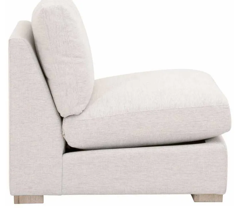 Essentials for Living 6620-1S.STOBSK/NG Clara Modular 1 Seat Armless Chair in Performance Stone Basketweave Natural Gray Oak Essentials for Living 6620-1S.STOBSK/NG Clara Modular 1 Seat Armless Chair in Performance Stone Basketweave Natural Gray Oak