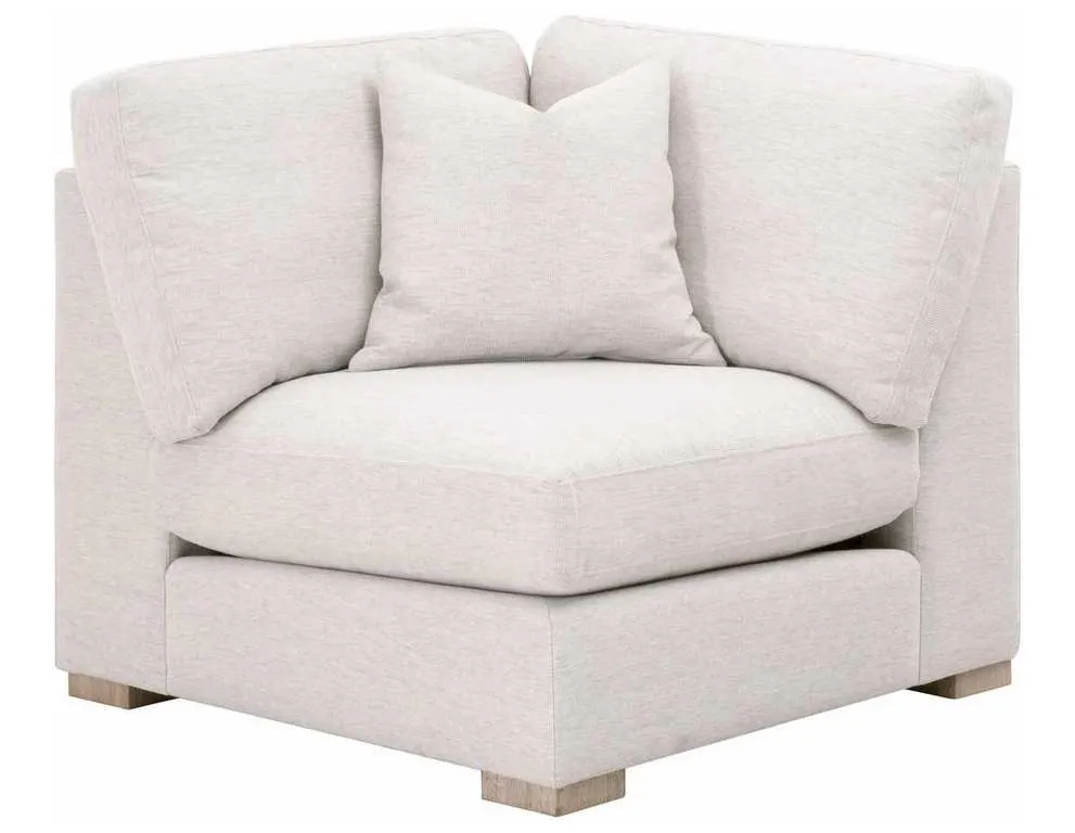 Essentials for Living 6620-CRN.STOBSK/NG Clara Modular Corner Chair in Performance Stone Basketweave Natural Gray Oak Essentials for Living 6620-CRN.STOBSK/NG Clara Modular Corner Chair in Performance Stone Basketweave Natural Gray Oak