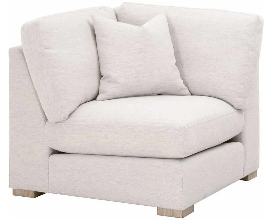 Essentials for Living 6620-CRN.STOBSK/NG Clara Modular Corner Chair in Performance Stone Basketweave Natural Gray Oak Essentials for Living 6620-CRN.STOBSK/NG Clara Modular Corner Chair in Performance Stone Basketweave Natural Gray Oak