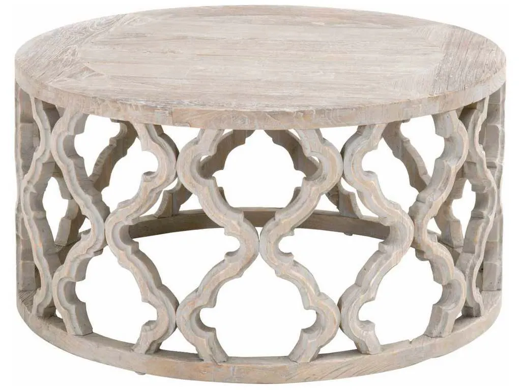 Essentials for Living 8027.SGRY-ELM Clover Coffee Table in Smoke Gray Elm Essentials for Living 8027.SGRY-ELM Clover Coffee Table in Smoke Gray Elm