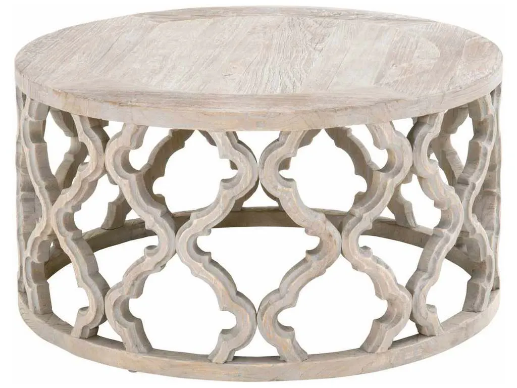 Essentials for Living 8027.SGRY-ELM Clover Coffee Table in Smoke Gray Elm Essentials for Living 8027.SGRY-ELM Clover Coffee Table in Smoke Gray Elm