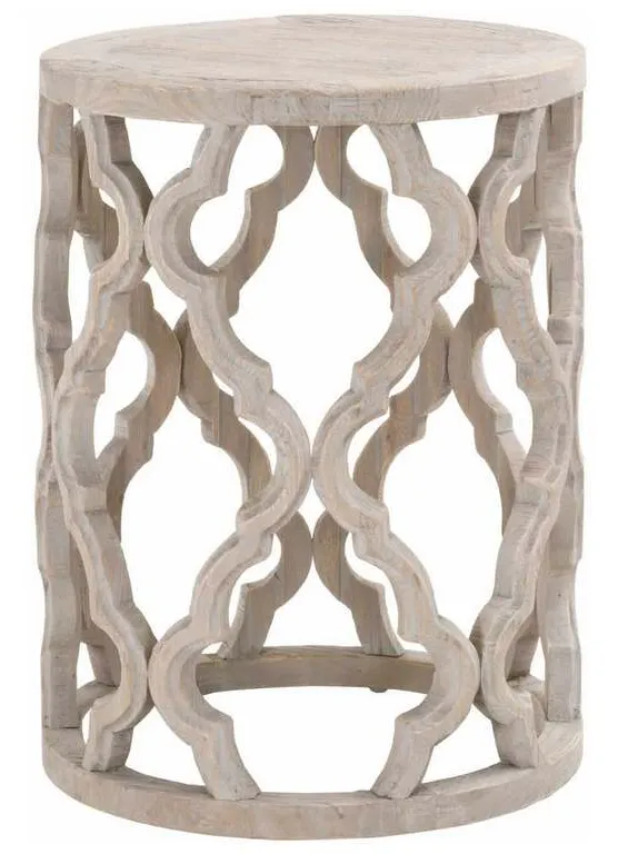 Essentials for Living 8028.SGRY-ELM Clover End Table in Smoke Gray Elm Essentials for Living 8028.SGRY-ELM Clover End Table in Smoke Gray Elm
