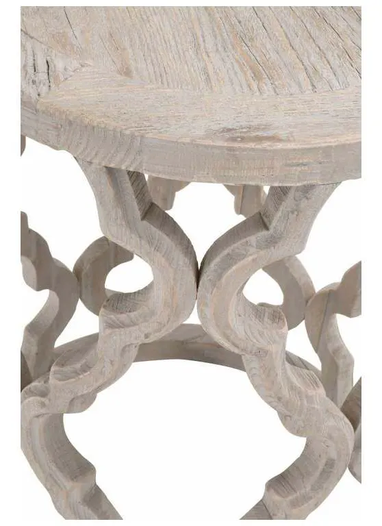 Essentials for Living 8028.SGRY-ELM Clover End Table in Smoke Gray Elm Essentials for Living 8028.SGRY-ELM Clover End Table in Smoke Gray Elm