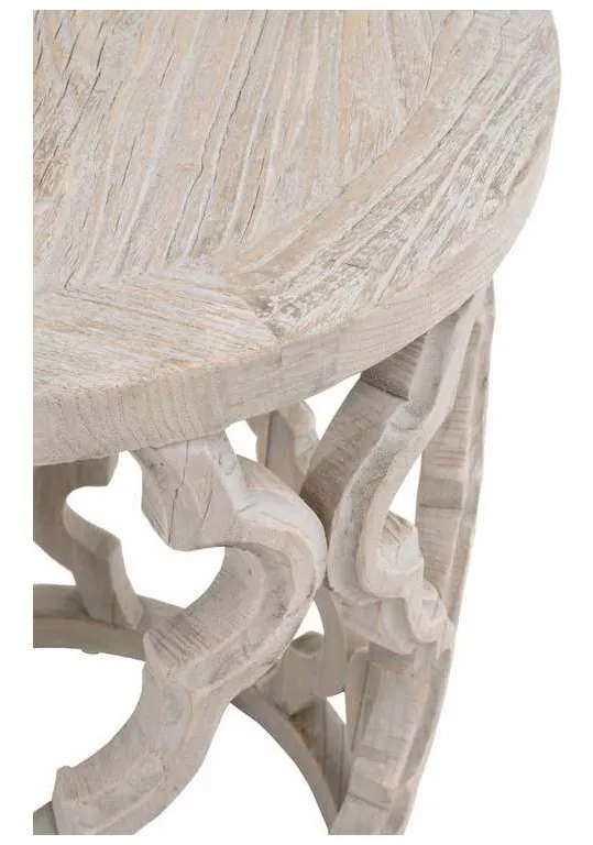 Essentials for Living 8028.SGRY-ELM Clover End Table in Smoke Gray Elm Essentials for Living 8028.SGRY-ELM Clover End Table in Smoke Gray Elm