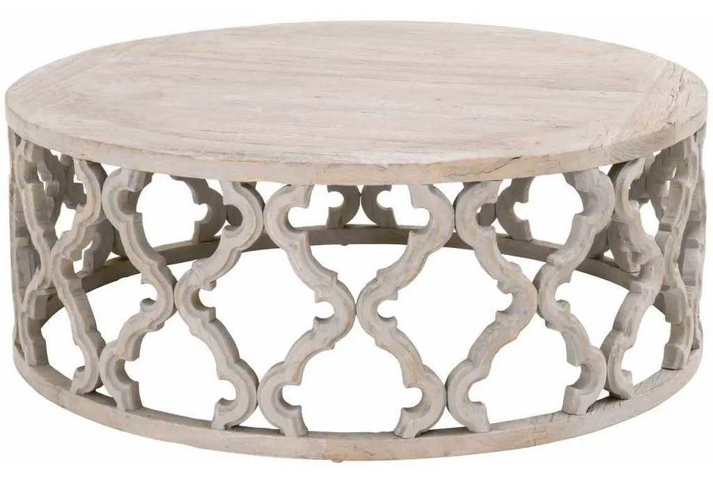 Essentials for Living 8027-L.SGRY-ELM Clover Large Coffee Table in Smoke Gray Elm Essentials for Living 8027-L.SGRY-ELM Clover Large Coffee Table in Smoke Gray Elm