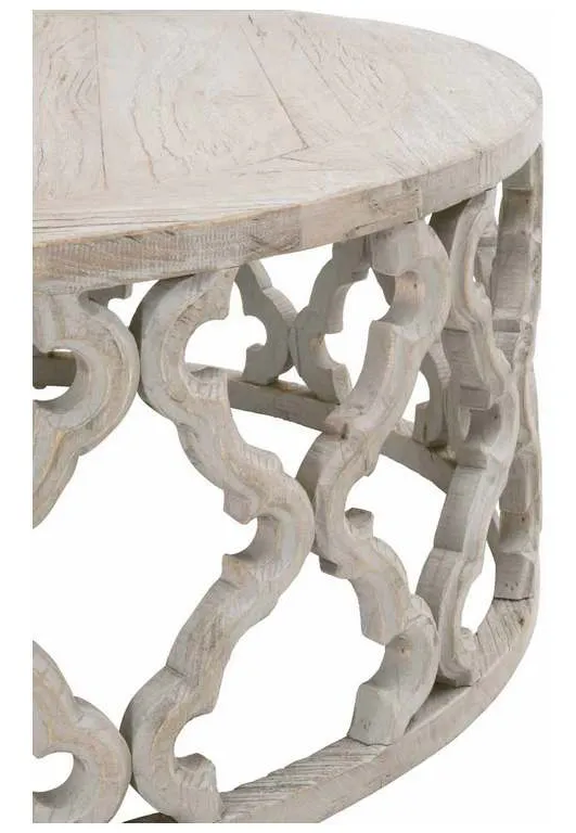 Essentials for Living 8027-L.SGRY-ELM Clover Large Coffee Table in Smoke Gray Elm Essentials for Living 8027-L.SGRY-ELM Clover Large Coffee Table in Smoke Gray Elm
