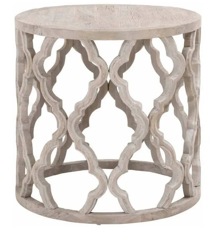 Essentials for Living 8028-L.SGRY-ELM Clover Large End Table in Smoke Gray Elm Essentials for Living 8028-L.SGRY-ELM Clover Large End Table in Smoke Gray Elm