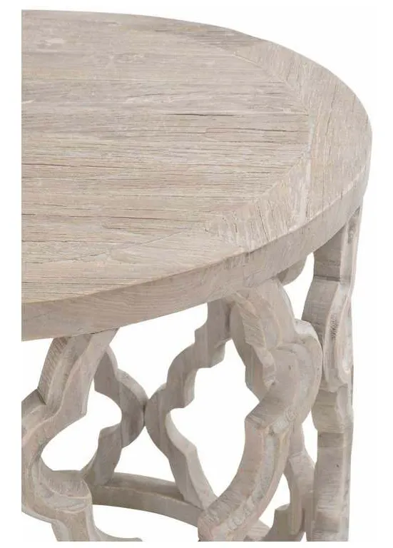 Essentials for Living 8028-L.SGRY-ELM Clover Large End Table in Smoke Gray Elm Essentials for Living 8028-L.SGRY-ELM Clover Large End Table in Smoke Gray Elm