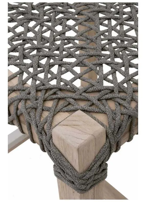 Essentials for Living 6849CS.DOV/GT Costa Outdoor Backless Counter Stool in Dove Flat Rope Gray Teak Essentials for Living 6849CS.DOV/GT Costa Outdoor Backless Counter Stool in Dove Flat Rope Gray Teak