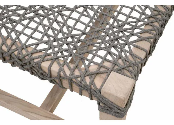 Essentials for Living 6848.DOV/GT Costa Outdoor Bench in Dove Flat Rope Gray Teak Essentials for Living 6848.DOV/GT Costa Outdoor Bench in Dove Flat Rope Gray Teak