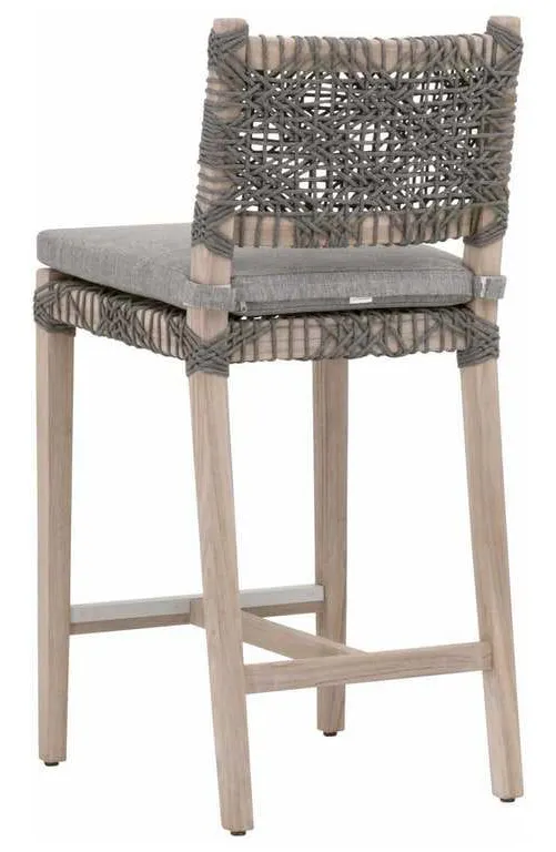 Essentials for Living 6849CSBK.DOV/DOV/GT Costa Outdoor Counter Stool in Dove Flat Rope Performance Dove Gray Teak Essentials for Living 6849CSBK.DOV/DOV/GT Costa Outdoor Counter Stool in Dove Flat Rope Performance Dove Gray Teak