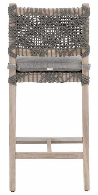 Essentials for Living 6849CSBK.DOV/DOV/GT Costa Outdoor Counter Stool in Dove Flat Rope Performance Dove Gray Teak Essentials for Living 6849CSBK.DOV/DOV/GT Costa Outdoor Counter Stool in Dove Flat Rope Performance Dove Gray Teak