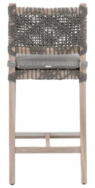 Essentials for Living 6849CSBK.DOV/DOV/GT Costa Outdoor Counter Stool in Dove Flat Rope Performance Dove Gray Teak Essentials for Living 6849CSBK.DOV/DOV/GT Costa Outdoor Counter Stool in Dove Flat Rope Performance Dove Gray Teak